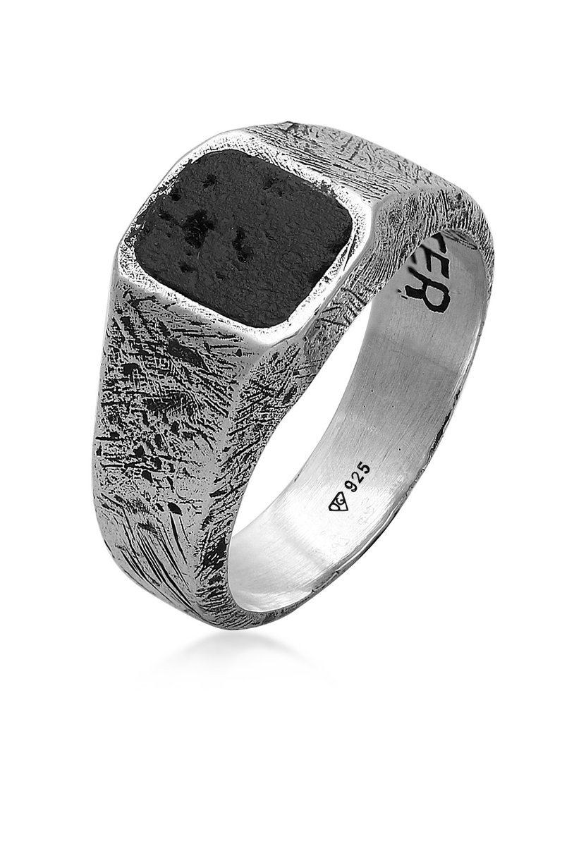 Haze & Glory - Ring - HG HAZE & GLORY - Ring voor Heren in 925 sterling zilver, Sieraden voor Heren, Zilveren ring geoxideerd, Cool, Fire Starter - Heren