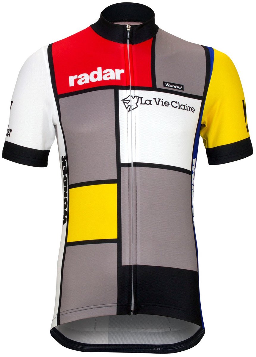 Retro La Vie Claire Retro fietsshirt met korte mouwen en volledige rits - 3XL