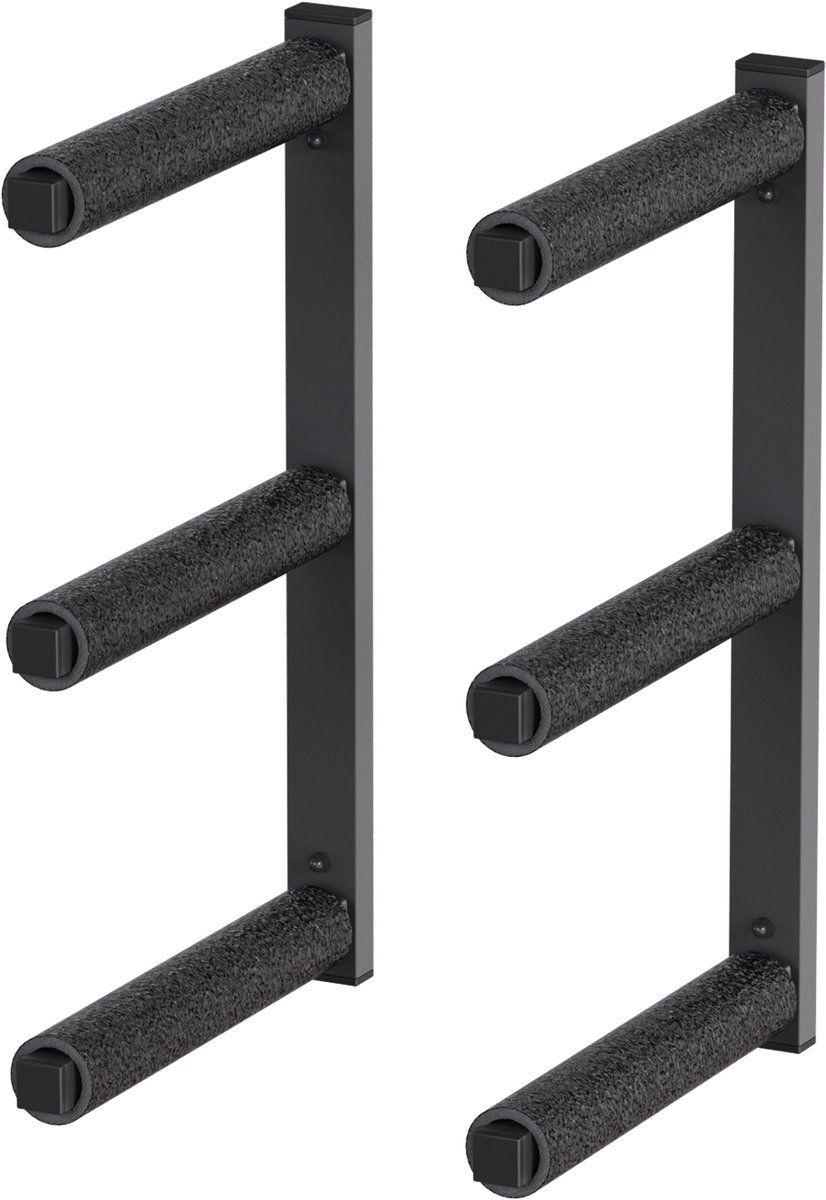 QLS WSC3 ZWART Hanghaak Ophangsysteem Plafondhaak Garage voor Ladder Fiets Gereedschap Opslag - 2 Stuks 10340
