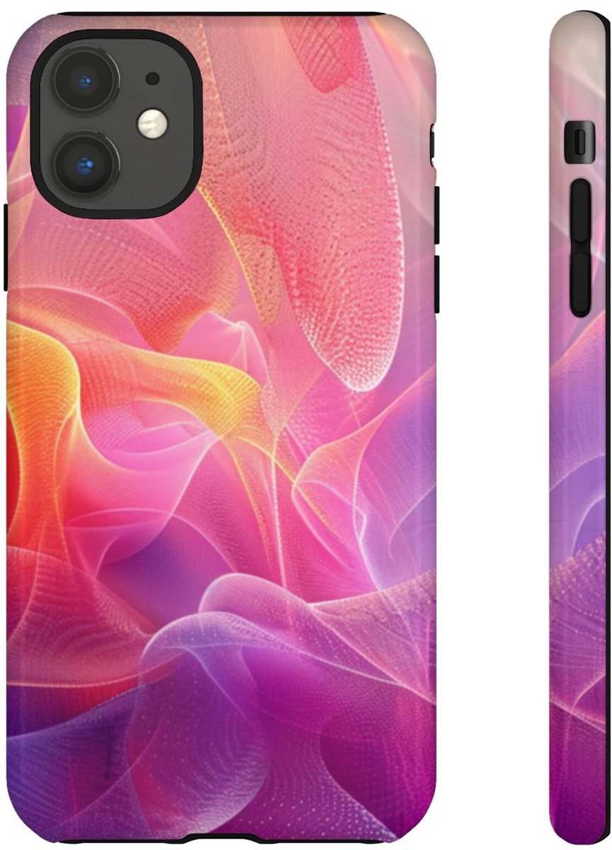 Kleurrijk Abstract Golvend Textiel Design – Telefoonhoesje Geschikt voor iPhone 11