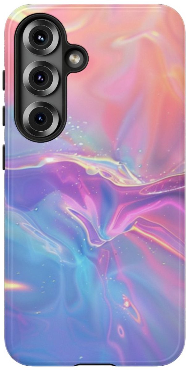 Holografisch Gradient Abstract Ontwerp – Telefoonhoesje Geschikt voor Samsung Galaxy S25