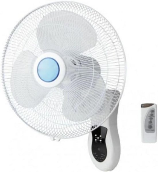 Wandventilator wit muurventilator met afstandsbediening, stille krachtige luchtcirculatie, ruimtebesparend