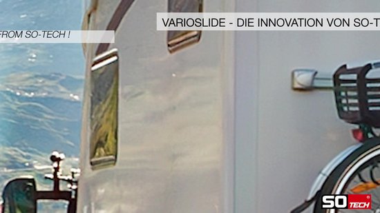 SOTECH VarioSlide Laderail complete set KV2-100-H53-450 EH 450 mm tot 100 kg eenhandsvergrendeling zwart geanodiseerd voor laden zonder front tot 1200 mm breed