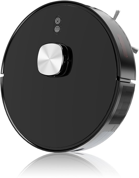 Powell Robotstofzuiger - Robotstofzuiger Met Dweilfu   Inclusief Stroomadapter   Twee Zijborstels   Zwart 1147737743