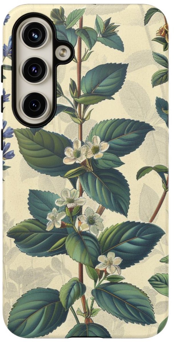 Vintage Botanisch Kruidenpatroon – Telefoonhoesje Geschikt voor Samsung Galaxy S24 Plus