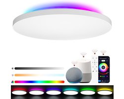 LED Plafondlamp 30Cm – LED Badkamerlamp – RGB Plafondlampen – Smart App & Afstandsbediening – 2.4GHz WiFi – Geschikt Voor Alexa, Google Home, Tuya – Voor Keuken, Badkamer, Woonkamer – Verlichting overkapping – Plafonniere – Plafond lamp