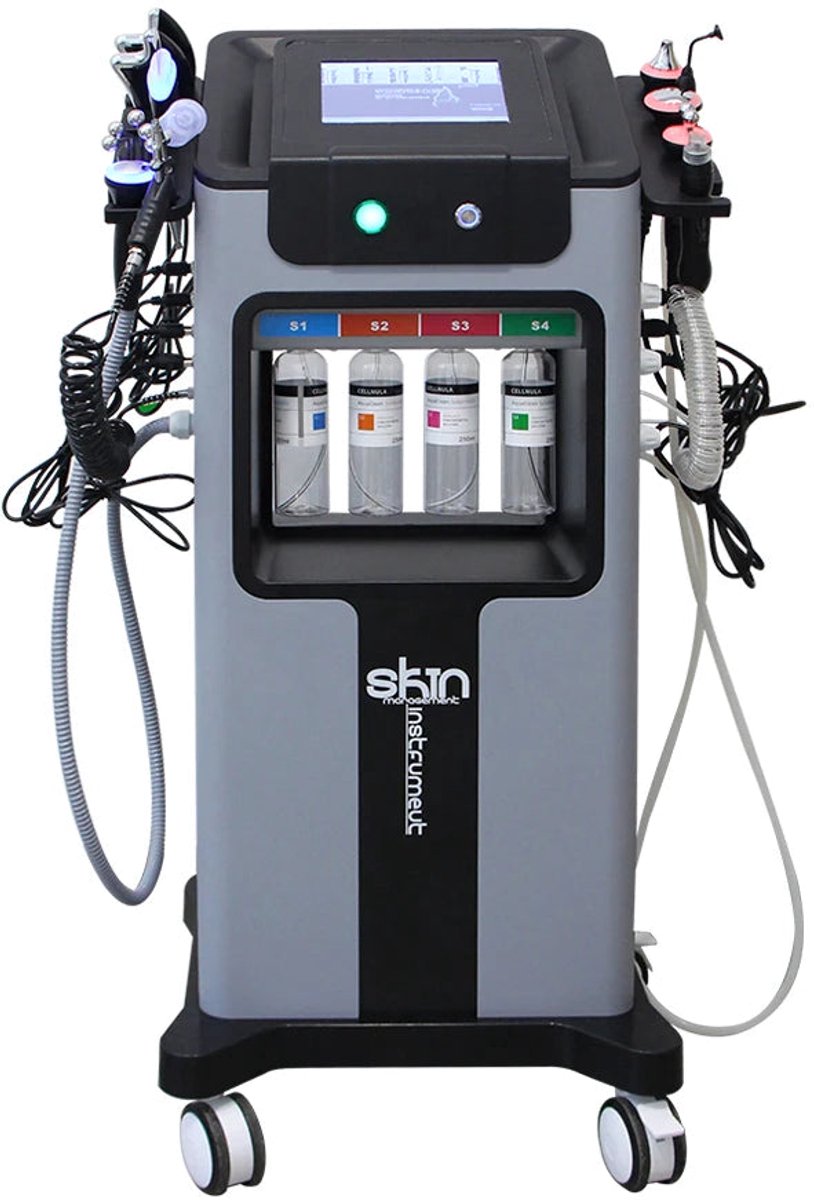 Hydradermabrasie Gezichtsverzorging – Ultrasone Reiniging – Skin Care Apparaat – Gezichtsreiniger – EMS Gezichtslift – 10-in-1 Multifunctioneel – Warmte- en Koudetherapie