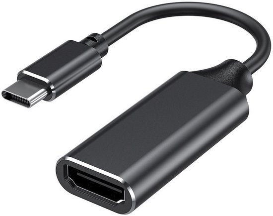 Nereb – USB-C naar HDMI Adapter – 4K @ 30Hz Converter – Type-C to HDMI – Zwart