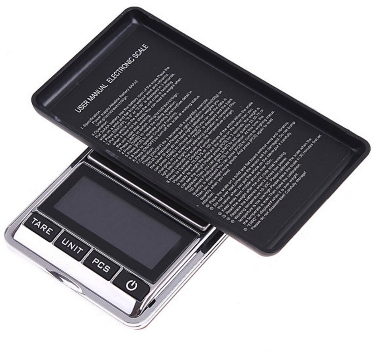 EXCITAT Weegschaal keuken - Digitale Keukenweegschaal - Precisieweegschaal - Zeer nauwkeurige digitale zakweegschaal - met LCD-scherm - 0.01 tot 500 gram