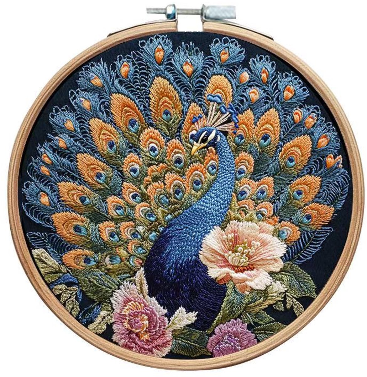 BOTC Borduurpakket - Borduurpakket van 4 - Borduurpakketten voor Volwassenen-Hobby en Creatief - Borduren - Peacock Color Stamped — afbeelding 9