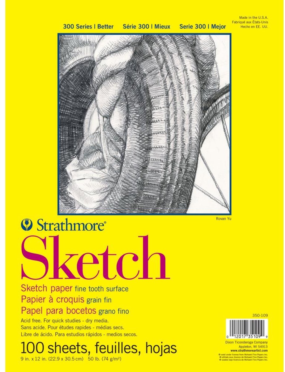 Strathmore - schetsblok - 22.9x30.5 cm - 74 grams, 100 vel - P350-109