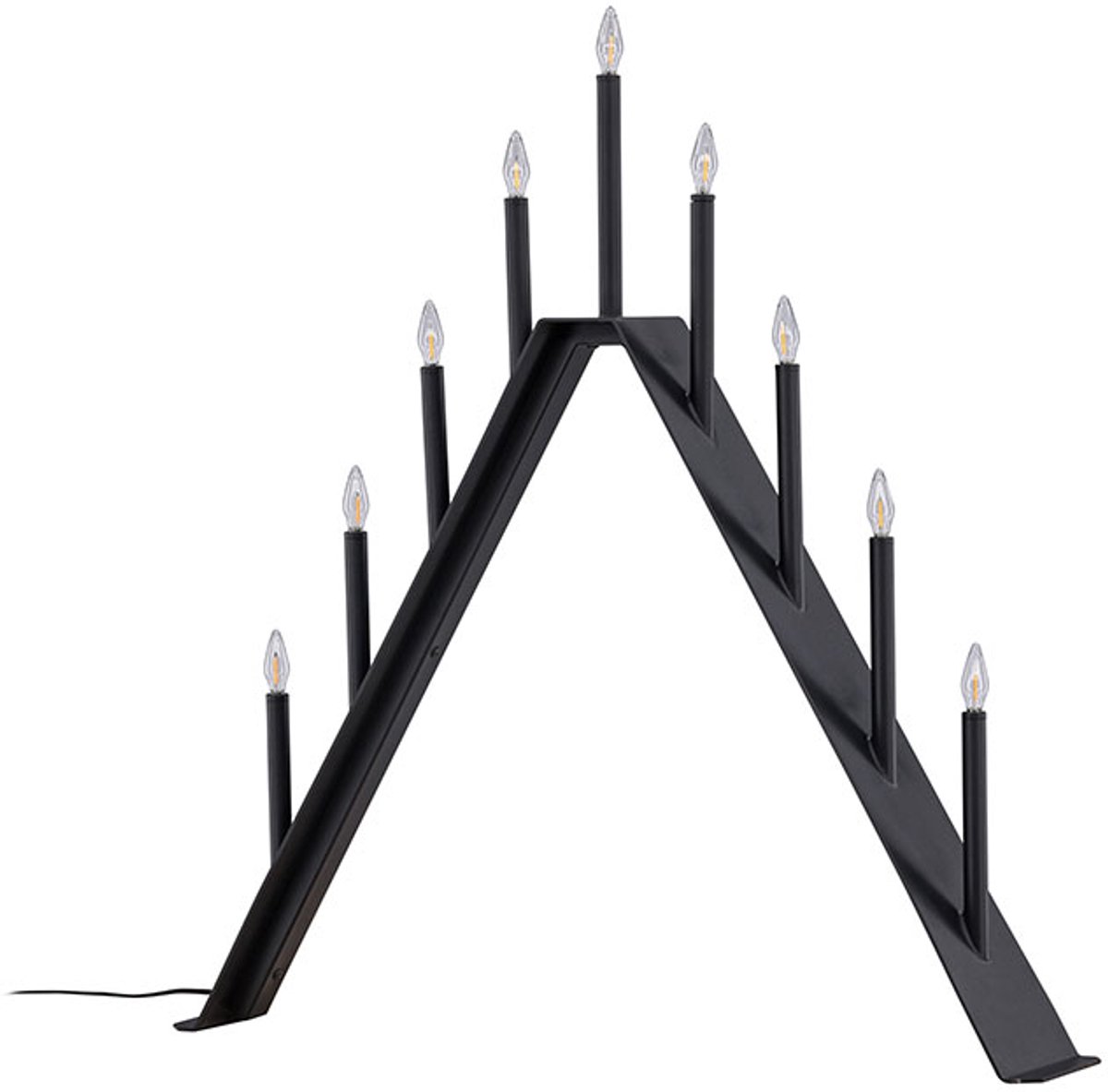 Åre adventskandelaar elektrisch 9 lichten zwart.