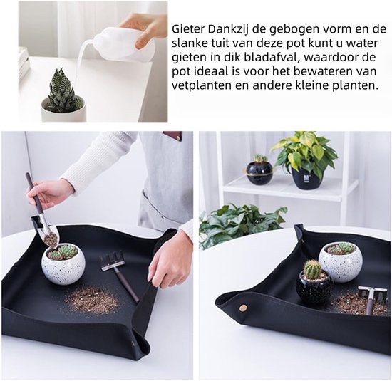 Gereedschapsset voor vetplanten - Mini tuingereedschap - Verplanten en verpotten van kamerplanten - Verzorging van cactussen en vetplanten van Merkloos	 — afbeelding 3