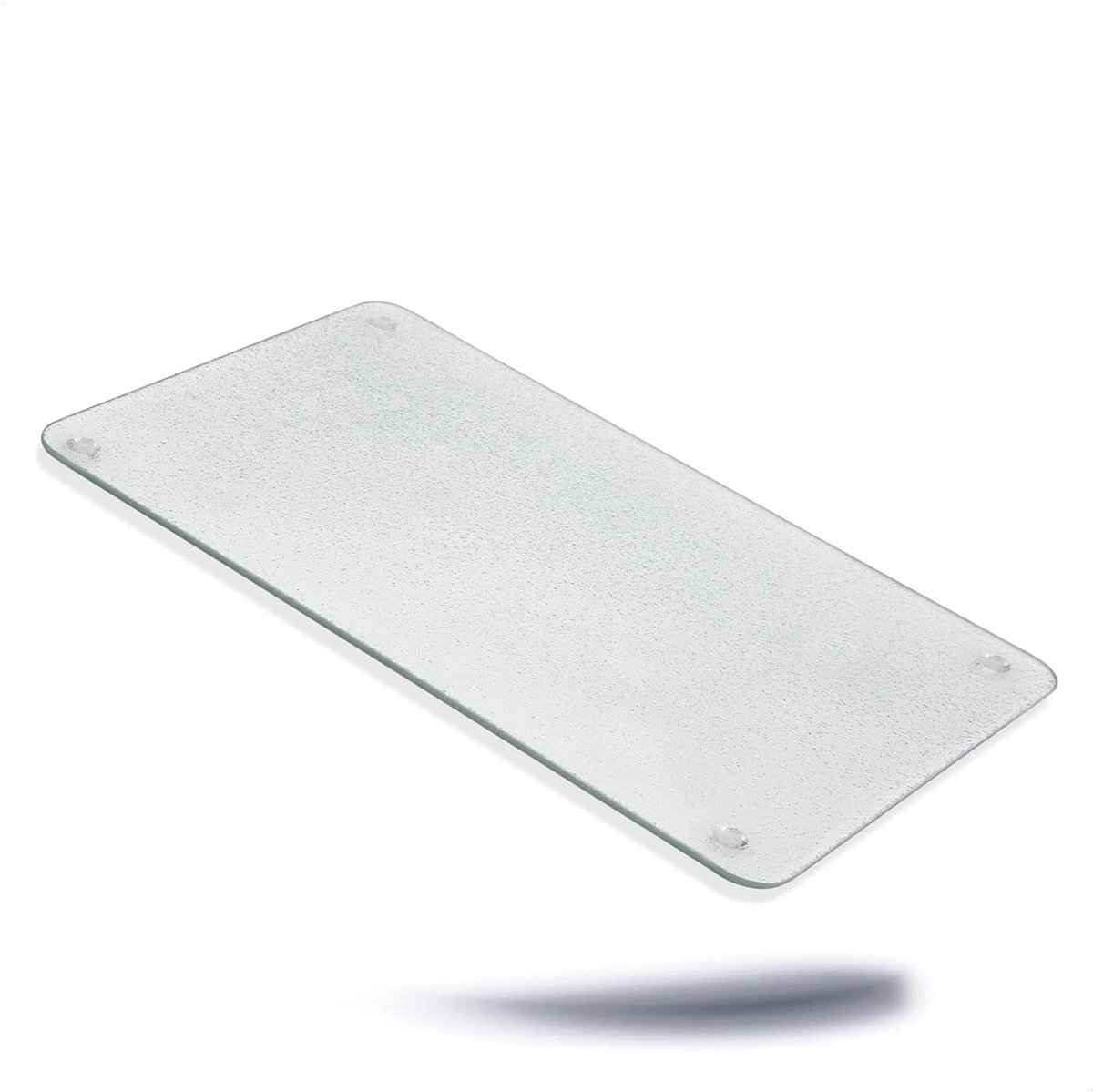 Transparante snijplank van glas - antislip - 1 stuk - opaal-gehard glas - 40 x 30 x 0,5 cm