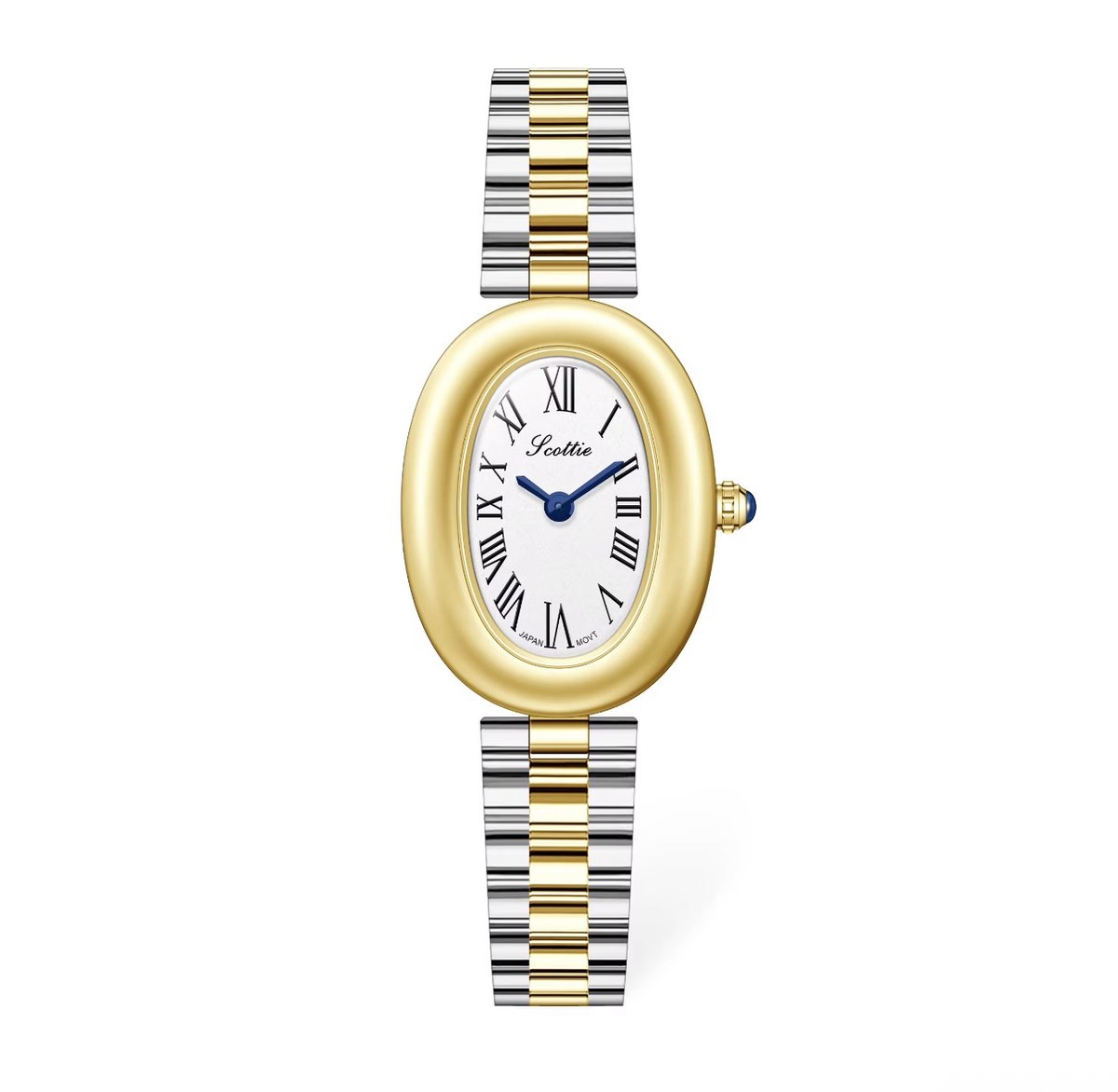 Scottie Ovaal Dames Horloge ZilverGoudkleurig | Dames Horloges | Trendy Dames Horloges | Horloges |