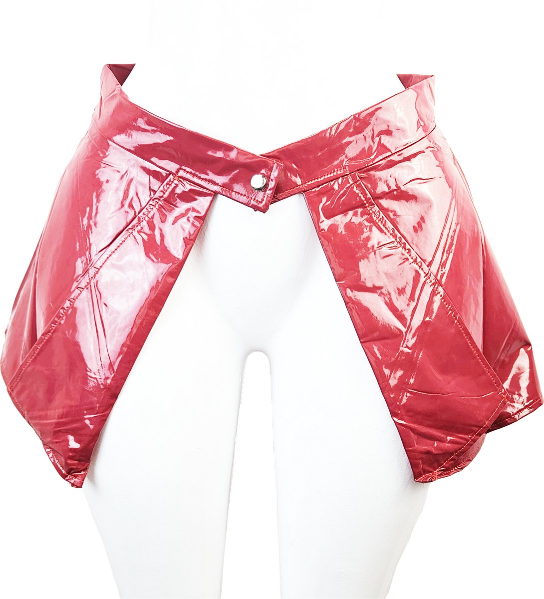 Rok - Maat S/M - Datex (mix latex en stof) Rood