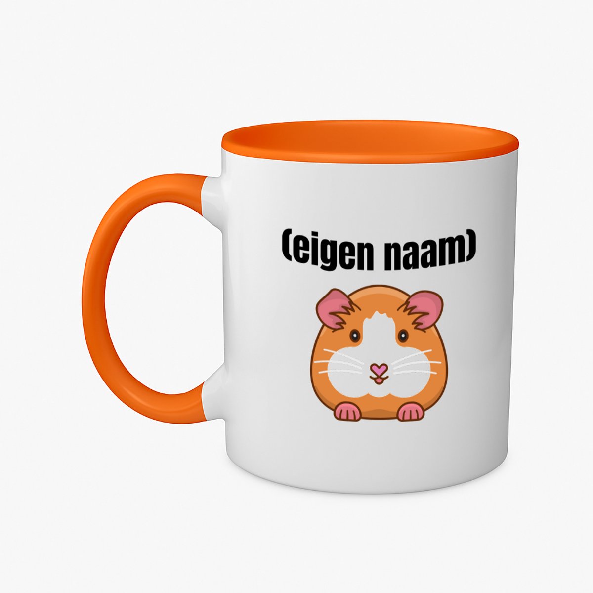 Hacebo® - hamster met eigen naam koffiebeker oranje - Hamster - hamster liefhebbers - thee mok - koffie beker - iemand die houdt van hamsters - verjaardag - cadeau - kado - koffiemok - 350 ML inhoud
