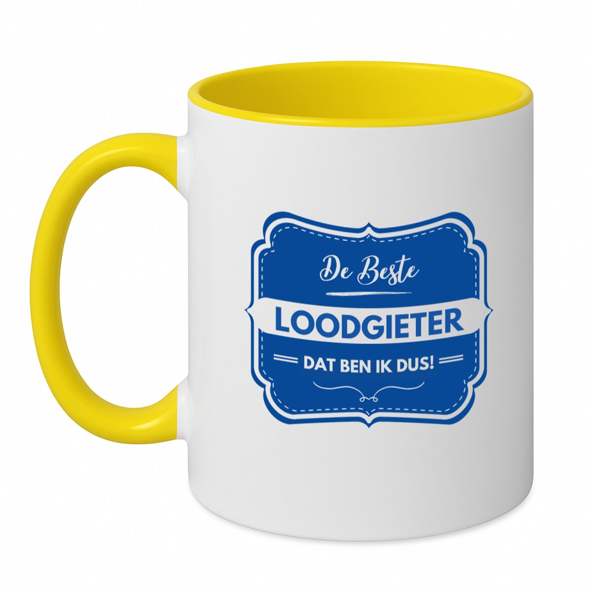 Hacebo® - De beste loodgieter koffiebeker geel - Loodgieter - loodgieters - thee mok - koffie beker - werk - afscheidscadeau - verjaardagscadeau - kado - koffiemok - 350 ML inhoud