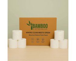 24 SuperRollen | 3-laags Luxe Bamboe Toiletpapier | Ultra Zacht & Extra Sterk Wc Papier