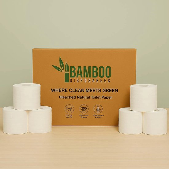 24 superrollen – 3-laags bamboe toiletpapier – zacht en sterk