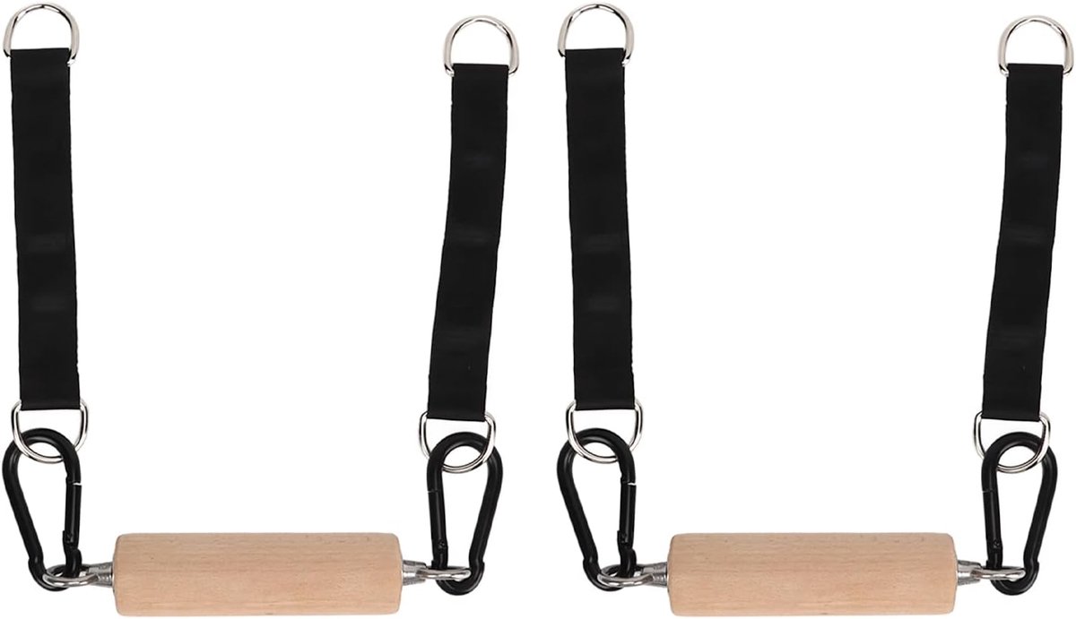 Okuyonic Wooden Climbing Grips, Stainless Steel Components, Strength Trainer, High Load Capacity for Gym, Patio