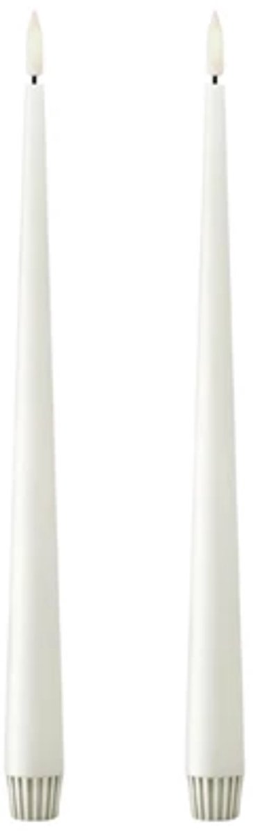 Ester & Erik Led Taper kaars 30cm silky set van 2 wit