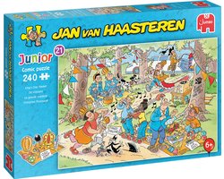 foto van Jan van Haasteren Junior 21 - De vrijmarkt - 240 stukjes puzzel - Legpuzzel voor kinderen, Vanaf 6 jaar