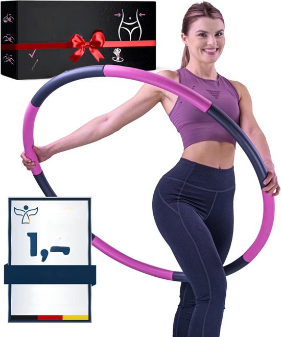 SummerFan Hoelahoep voor beginners zonder golven en noppen, 1 kg tot 1,5 kg, 75-100 cm, 6-8 segmenten, Hullahub fitness-sport voor volwassenen om af te vallen