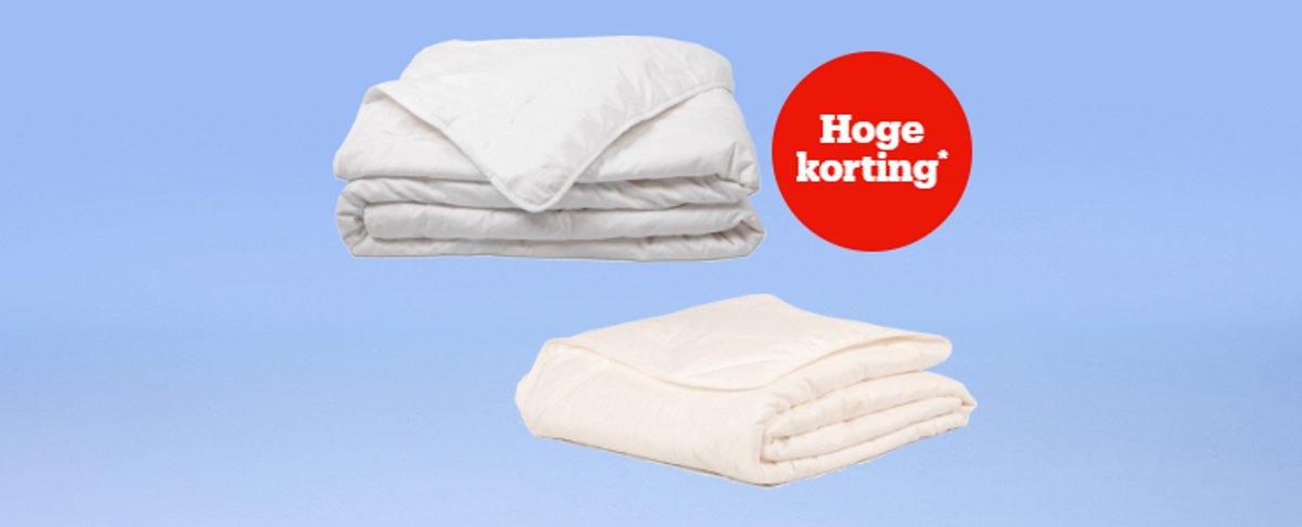 Korting* op zomerdekbedden