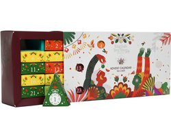 English Tea Shop - Thee Adventskalender “Tea Chest” – 25x Biologische Theezakjes – Luxe Cadeaudoos met Ladebox – Feestelijke Theeverrassing