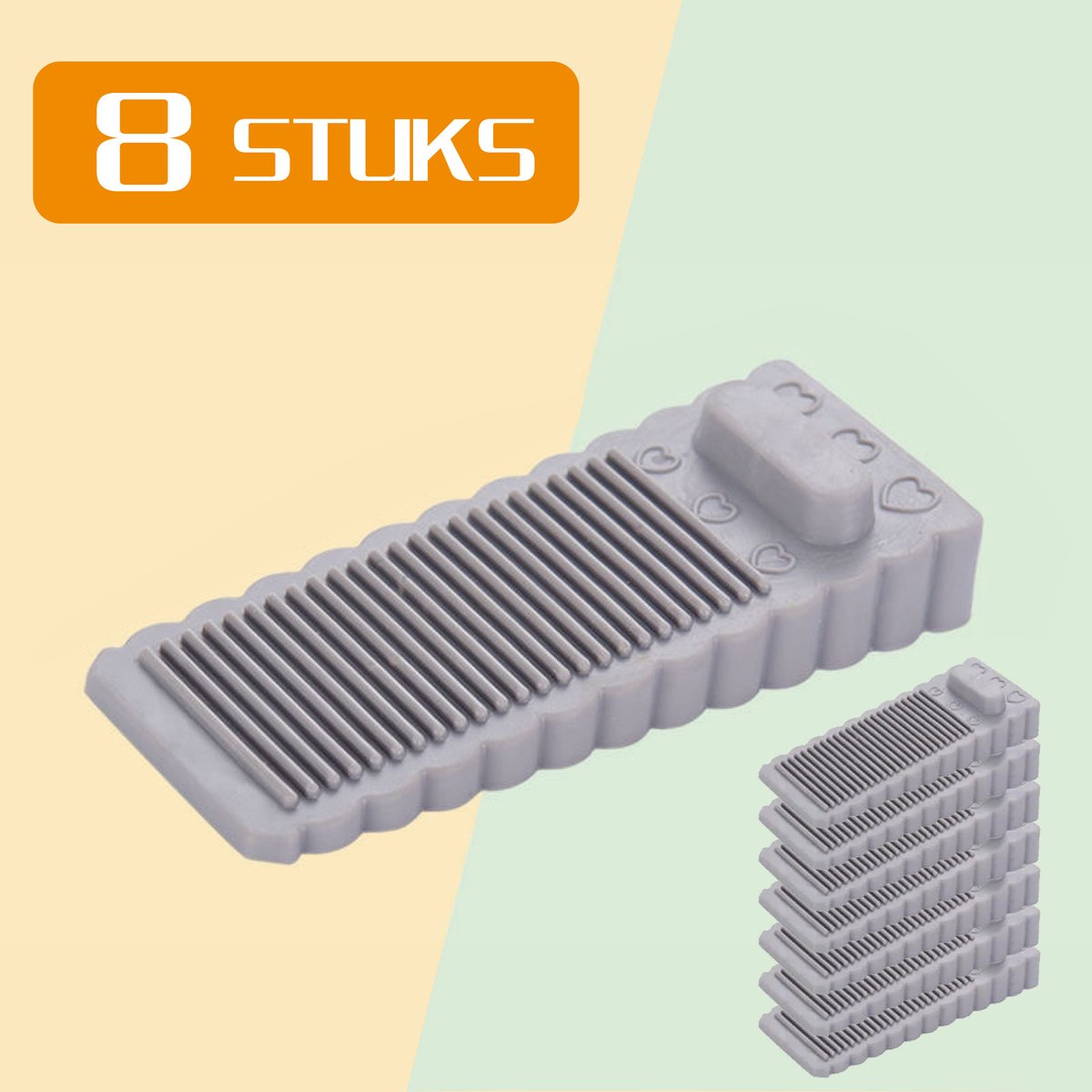 Colorful Sun® Deurstopper - 8 Stuks - Hoogte Verstelbaar - Met antislip - Rubberen Deurwig - Deurvastzetter - Deurklem - voor binnen en buitendeuren - Tapijt, Floor en Door - Deurstop - Grijs