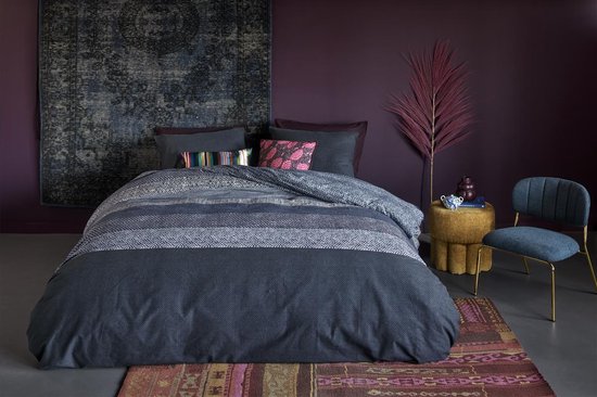 Beddinghouse Enzo dekbedovertrek - Eenpersoons - 140x200/220 cm - Blauw van Merkloos — afbeelding 2