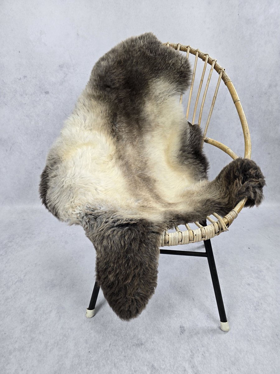 Schapenvacht- Exclusieve collectie - Woondecoratie - Bruin Naturel Crème - 100% echt natuurlijke wollen vacht - 95x70 cm