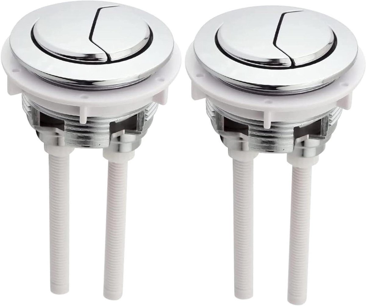 Lot De 2 Boutons Poussoirs De Rechange Pour Chasse D'eau De