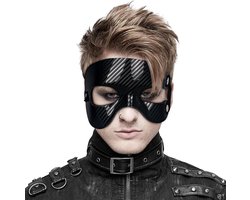 Allecto Plus - Zwart half gezichtsmasker voor Halloween - Beschermend masker - Venetiaans masker - Ademmasker voor dames en heren