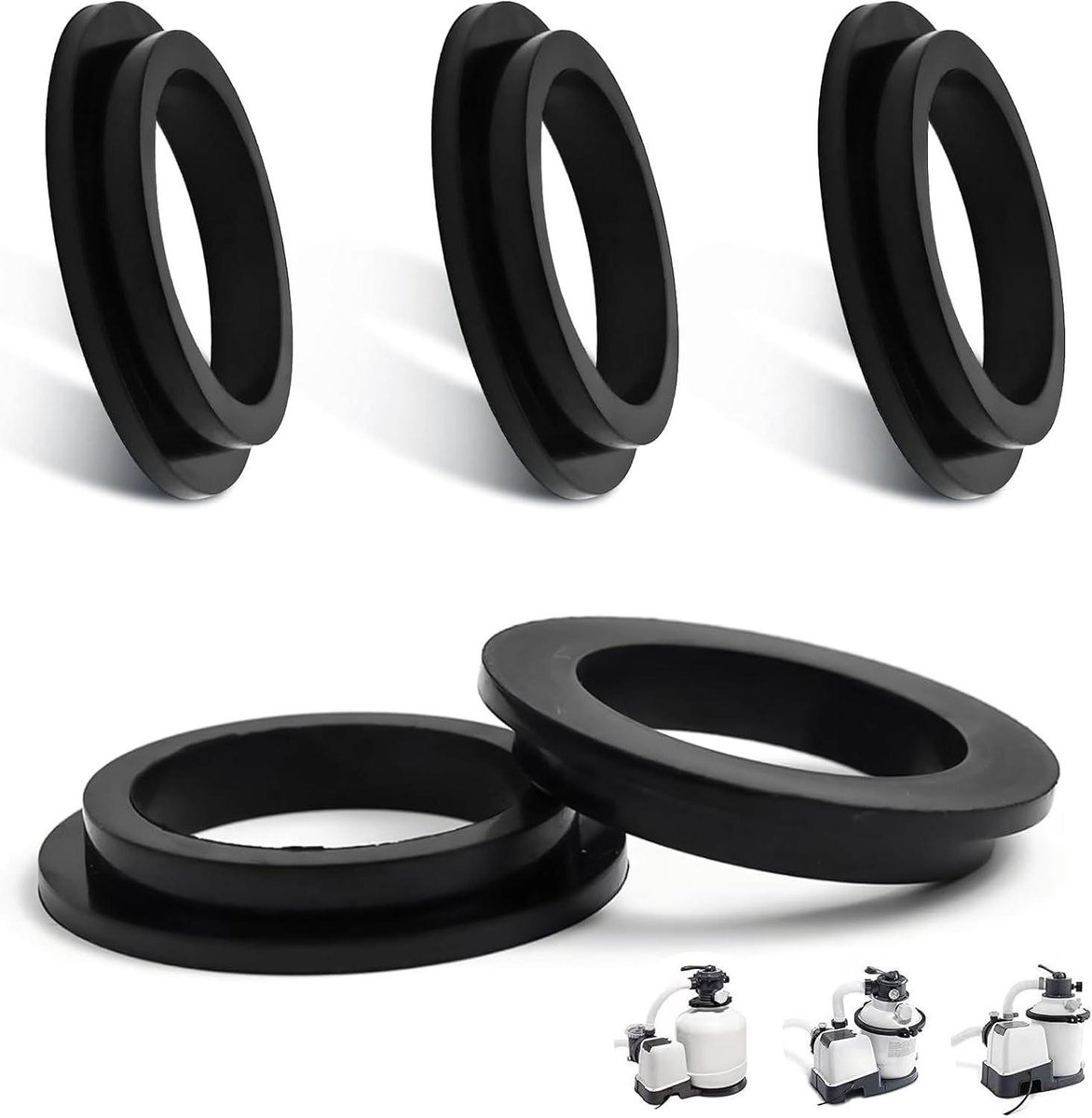 5-delige Set Zwembad O-ringen Reserveonderdelen - Voor Intex Zwembad Filterpomp - Afdichtringen - Rubberen ringen - L-vormige O-ringen Reserveonderdelen - Wasmachines - 11412 Wasmachines — afbeelding 1