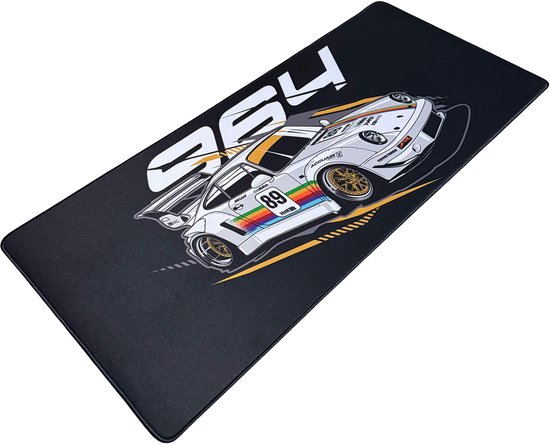 Muismat xxl - Porsche 964 - Gaming - 900 x 400 x 3 mm - Antislip | bol