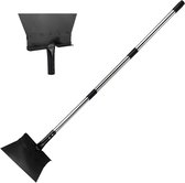 Allecto Plus - Multifunctionele platte schep voor tuin en reiniging - verstelbare handgreep - onkruid wieden, planten, sneeuwschuiven - outdoor gereedschap