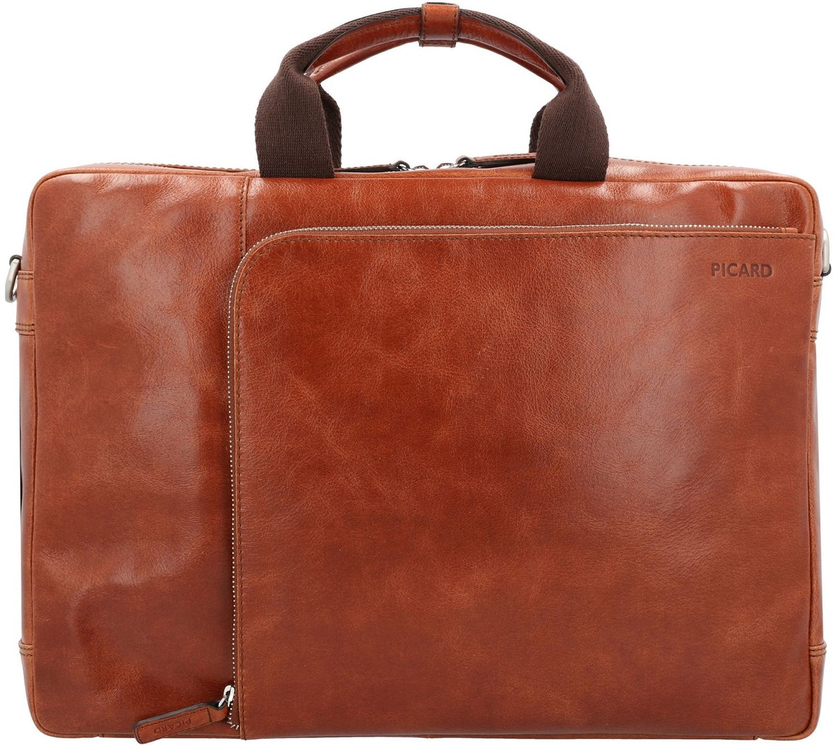 PICARD Leren Business tas Rugzak met laptopvak Buddy Business Bag and Backpack Cognac Bruine