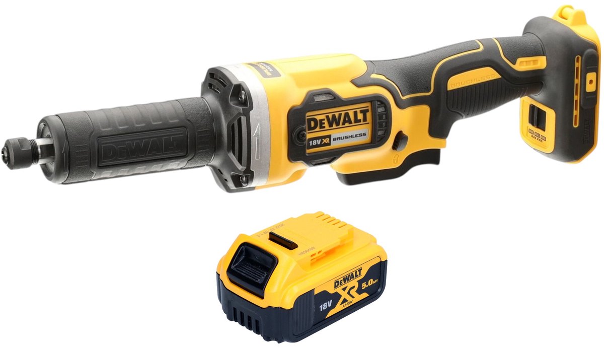 DeWalt DCG 426 N rechte accuslijper 18 V borstelloos + 1x accu 5.0 Ah - zonder lader