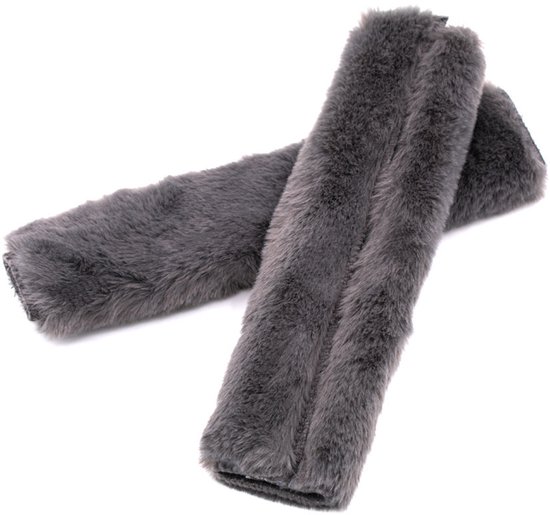 Lot de 2 housses de Housses de ceinture de sécurité - Coussin de ceinture de sécurité - Housses d'épaule - Protection de ceinture de sécurité - 25 x 13 cm - Ceinture de sécurité - Protection de ceinture de sécurité - Universel - Grijs