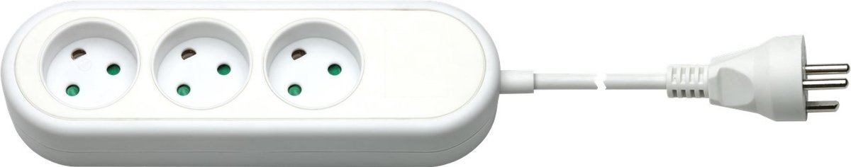 Goobay 77619 stekkerdoos 1,5 meter 3-voudig Wit