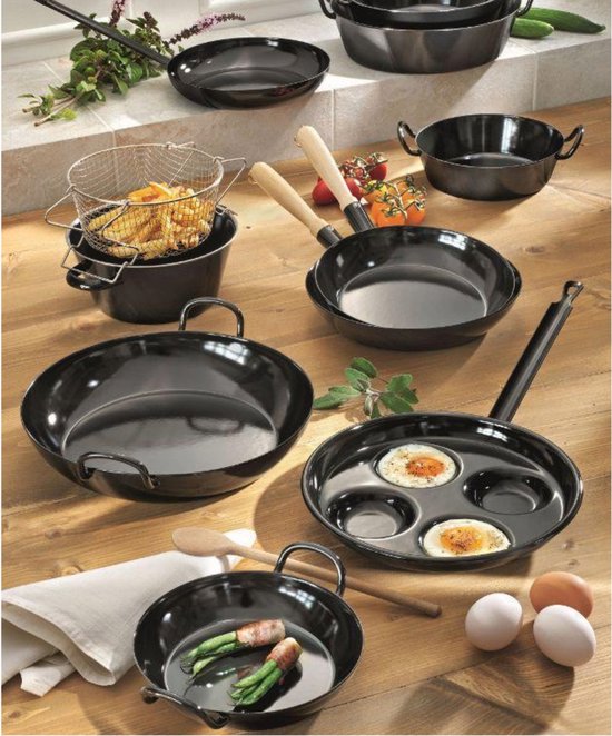 RIESS Gourmet Koekenpan - 24 cm - Emaille