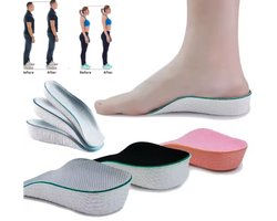 Traagschuim Hoogte Toename Inlegzolen voor Mannen Vrouwen Schoenen Platvoeten Steunzool Orthopedische Inlegzolen Sneakers Hak Lift Schoen Pads 1.5 cm