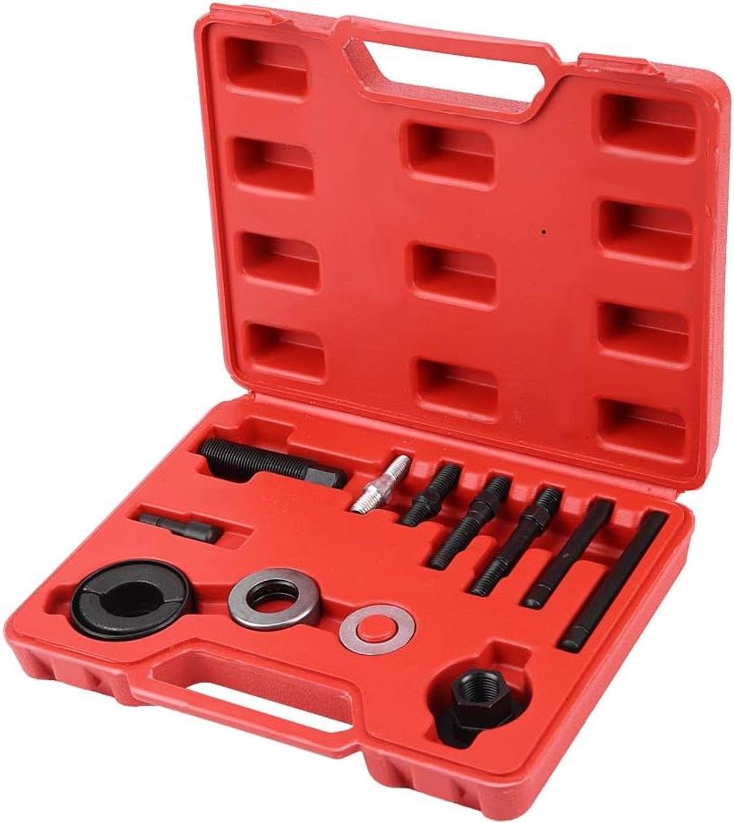 Allecto Premium - Stuurbekrachtiging Poelie Puller Set 13 Stuks - Auto Reparatie Gereedschap - Dynamo Pomp Remover Tool