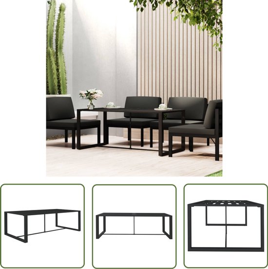 Tuintafel 120x60x66 cm aluminium antracietkleurig kopen Tuintafel 120x60x66 cm aluminium antracietkleurig kopen