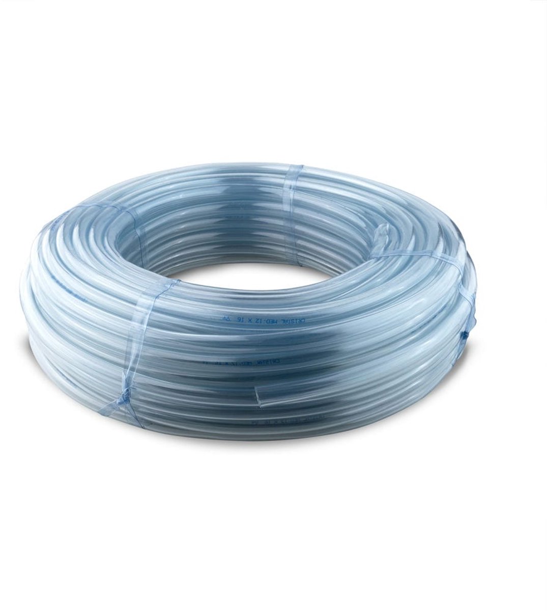 PVC kristal Slang Transparant 12x16 mm – PER METER – Flexibele PVC Buis – Voedselveilig – Voor Luchten Vloeistoffen – Kristalhelder – Blank - EU Norm 10/2011