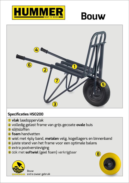 Hummer Steenkruiwagen Pro - 60 steens van Hummer — afbeelding 2