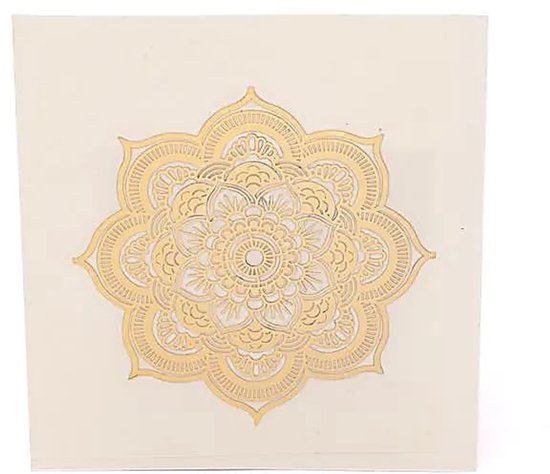 Autocollant métallique Mandala doré