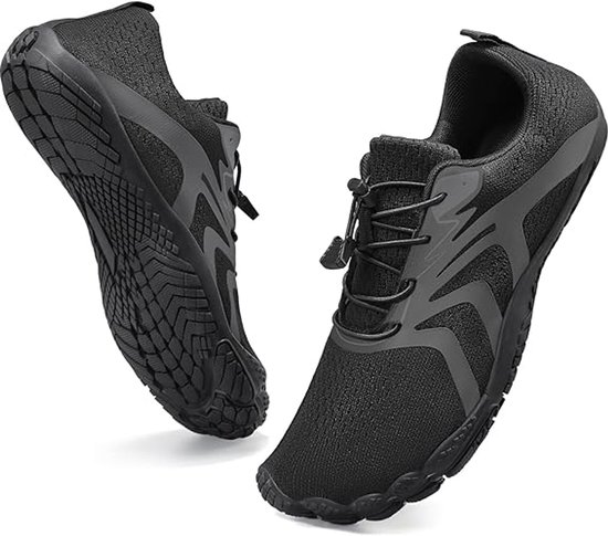 Foto: Blotevoetenschoenen waterschoenen heren en dames fitnessschoenen tenen training outdoor blote voeten wandelschoen ademend sneldrogend badschoenen beige 47 eu